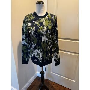 Jason Wu Navy Green White Pullover Sweater SZ L NWOT